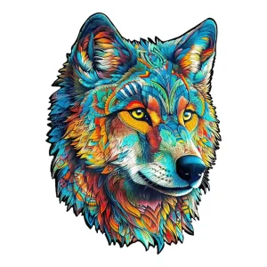 Wolf Pattern Wooden Jigsaw Puzzle