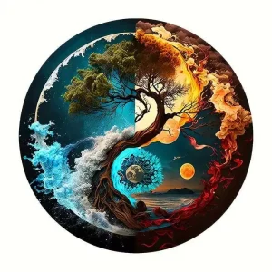 Yin Yang Elements Wooden Jigsaw Puzzle