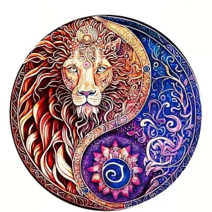 Yin Yang Lion Wooden Jigsaw Puzzle