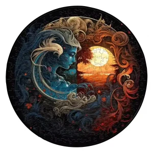 Yin Yang Scenery Wooden Jigsaw Puzzle